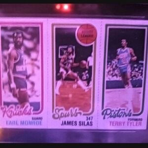 Really Nice 1989 Earl Monroe, James Silas, Terry Tyler Card In NM Or Better Cond